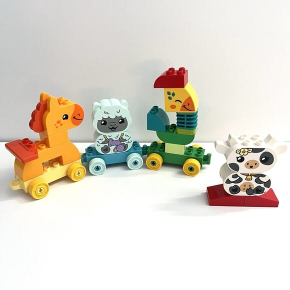 Lego Duplo 10412 Animal Train Block Building Toy Set Lamb Cow Rooster Horse - Picture 1 of 9